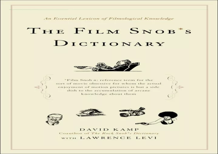 pdf read online the film snob s dictionary