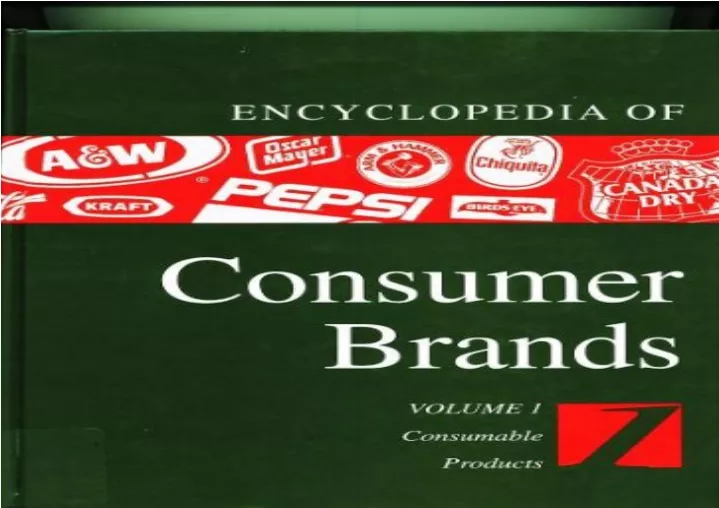 pdf read download encyclopedia of consumer brands