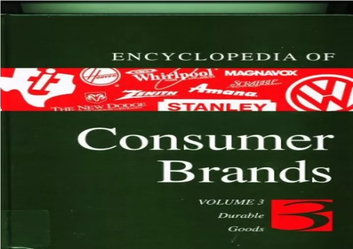 read pdf encyclopedia of consumer brands durable