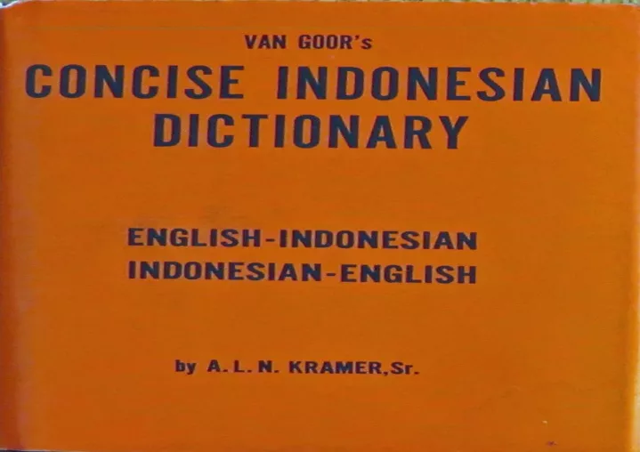 pdf download van goor s concise indonesian