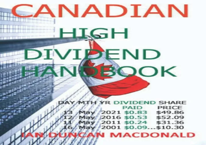 pdf read online canadian high dividend handbook