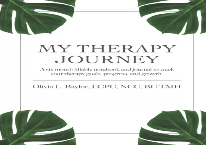 read pdf my therapy journey a six month fillable