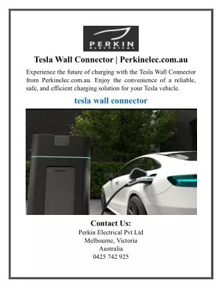 tesla wall connector perkinelec com au