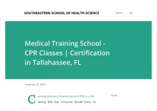 Medical Training School - CPR Classes _ Certification in Tallahassee, FL