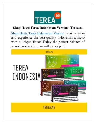 Shop Heets Terea Indonesian Version | Terea.ae