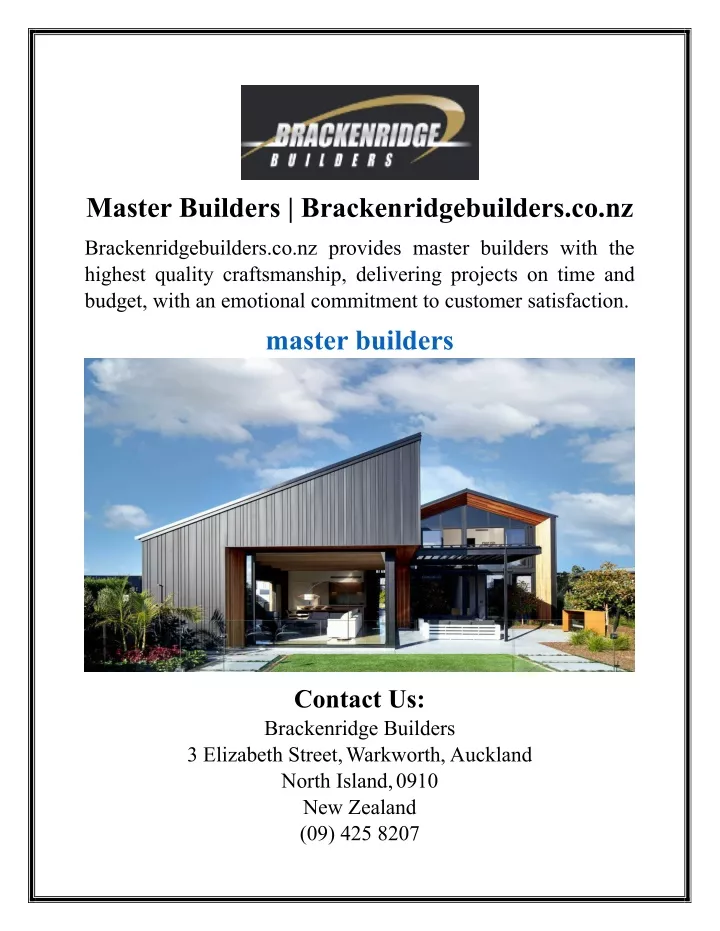 master builders brackenridgebuilders co nz