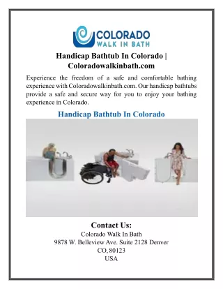 handicap bathtub in colorado coloradowalkinbath