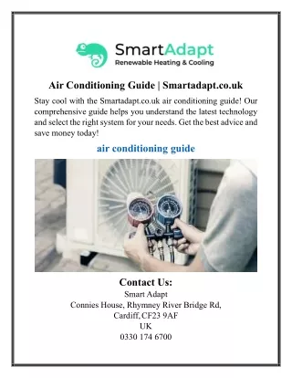 Air Conditioning Guide | Smartadapt.co.uk