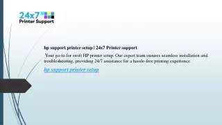 hp support printer setup | 24x7 Printer support