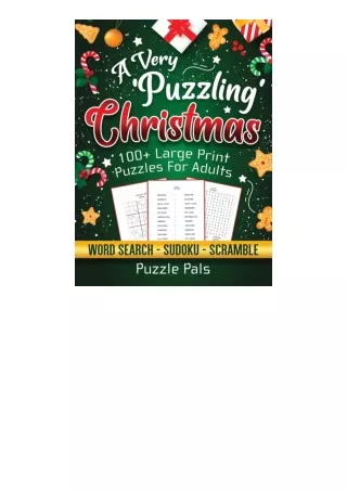 ❤️get (⚡️pdf⚡️) download A Very Puzzling Christmas: 100  Large Print Puzzles For