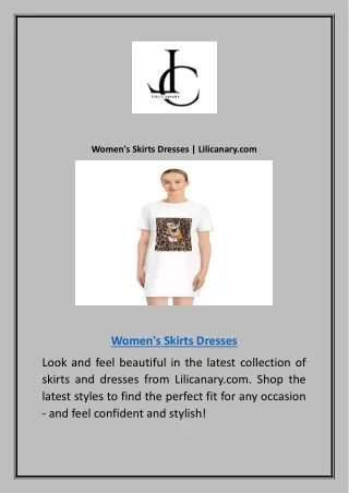 Women's Skirts Dresses | Lilicanary.com