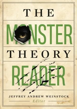 [DOWNLOAD]⚡️PDF✔️ The Monster Theory Reader