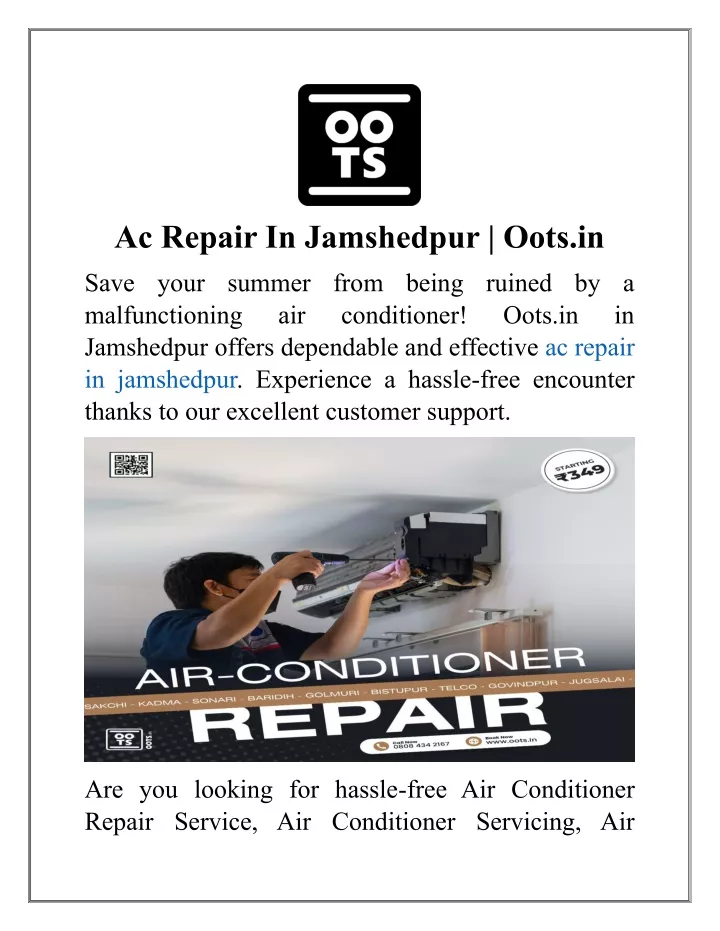 ac repair in jamshedpur oots in