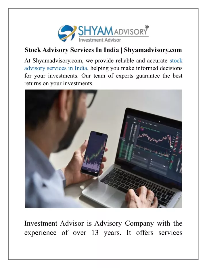 stock advisory services in india shyamadvisory com