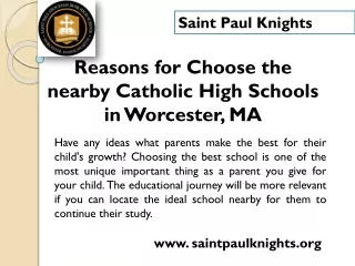 Catholic high schools near me - Saint Paul Jr-Sr High School