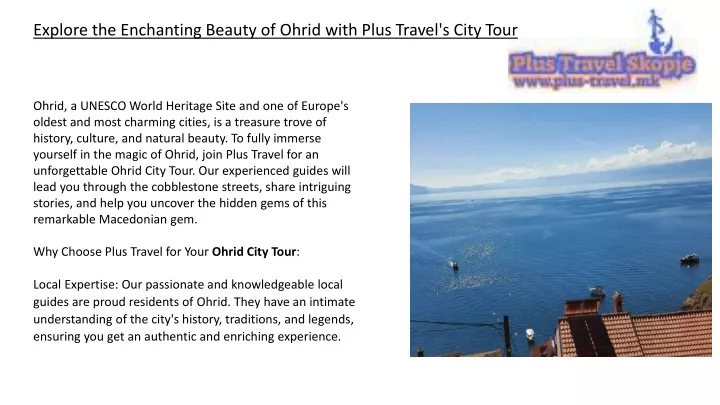 explore the enchanting beauty of ohrid with plus