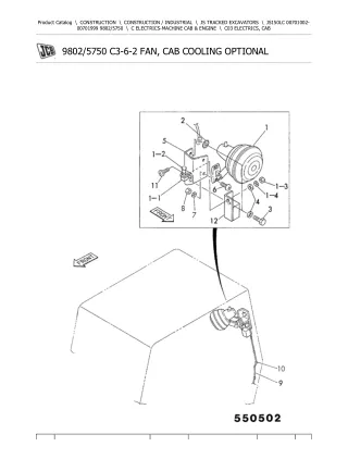 JCB JS150LC TRACKED EXCAVATOR Parts Catalogue Manual (Serial Number 00701002-00701999)