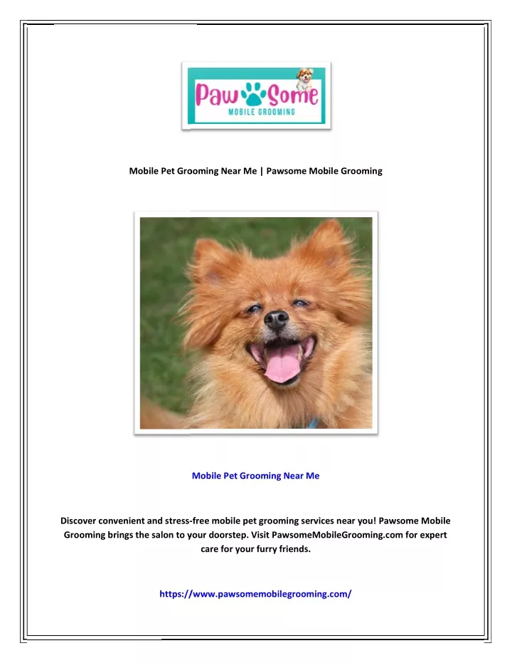 Dog Groomers That Come to Your House near Me: Convenient and Stress-Free Mobile Pet Grooming