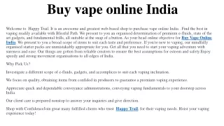 Buy vape online India