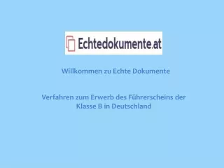 Verfahren zum Erwerb des Führerscheins der Klasse B in Deutschland