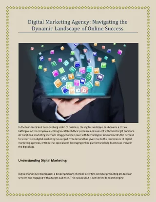 Digital Marketing Agency, Navigating the Dynamic Landscape of Online Success