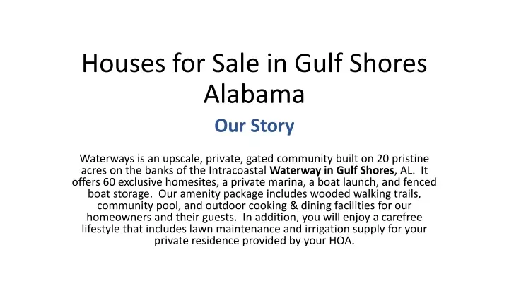 houses for sale in gulf shores alabama