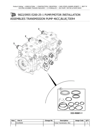 JCB 300T T4 TRACKED Robot Parts Catalogue Manual (Serial Number  02427801-02428800)