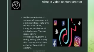 video content creator