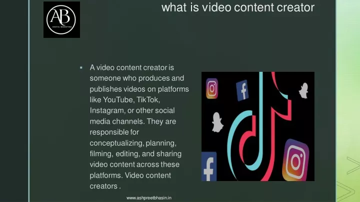 what is video content creator