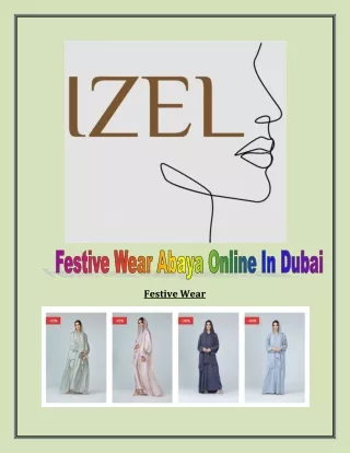 Festive Wear Abaya Online In Dubai