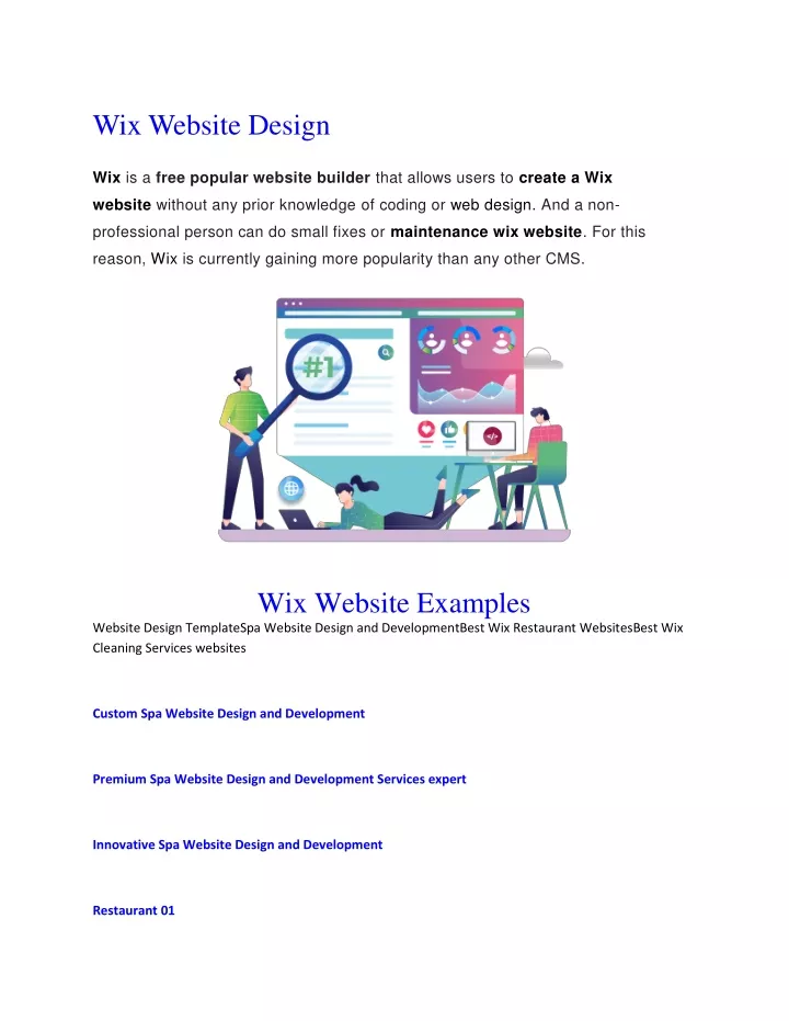 wix website design