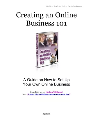 Creating an Online Business 101 | The Best Guide To Create Your Online Business