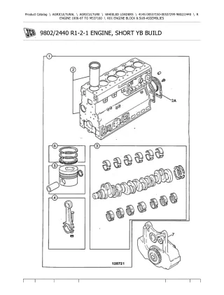 JCB 414S Wheeled Loader Parts Catalogue Manual (Serial Number 00537150-00537299)