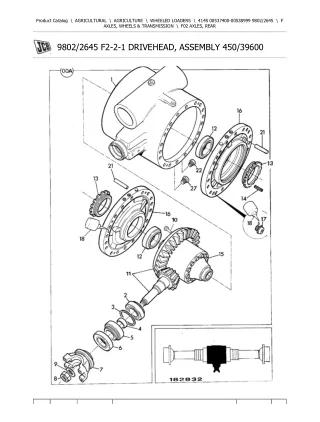 JCB 414S Wheeled Loader Parts Catalogue Manual (Serial Number 00537400-00538999)