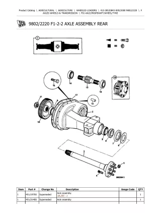 JCB 415 Wheeled Loader Parts Catalogue Manual (Serial Number 00520843-00523000)