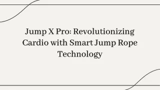 Tangle-Free Jump Rope - Jump X Pro: Redefining Portable Fitness with Smart Techn