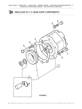 JCB 426B-M Wheeled Loader Parts Catalogue Manual (Serial Number 00531300-00531800)