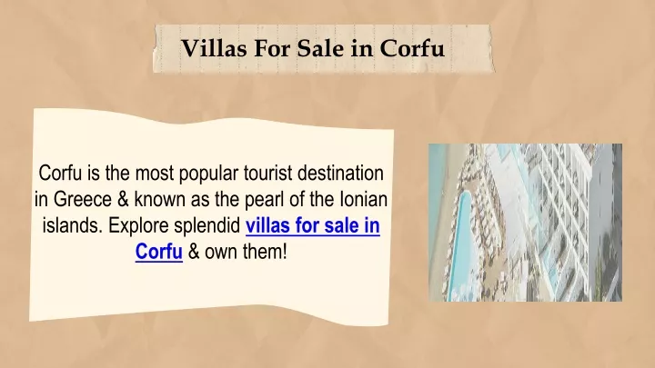 villas for sale in corfu