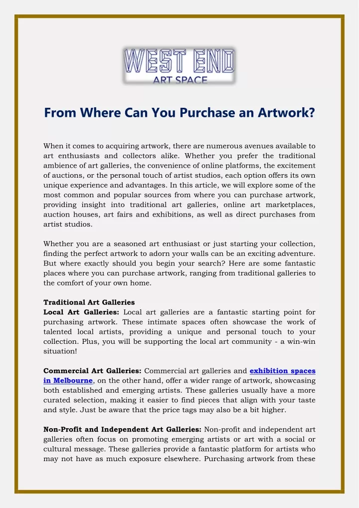 from where can you purchase an artwork when