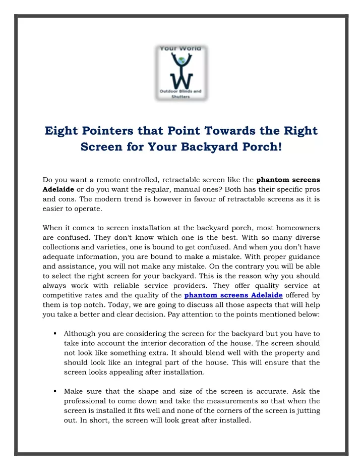 eight pointers that point towards the right