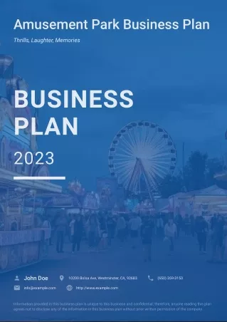 Amusement Park Business Plan