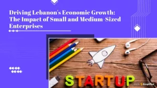 The Role of Small and Medium-Sized Enterprises in Lebanon’s Economic Growth Marwan Kheireddine sheds the light on how to