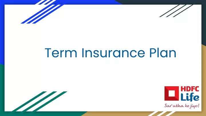 term insurance plan