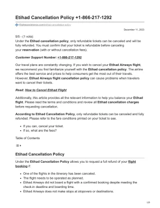 etihad cancellation policy 1 866 217 1292