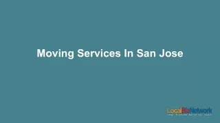 Moving Services In San Jose