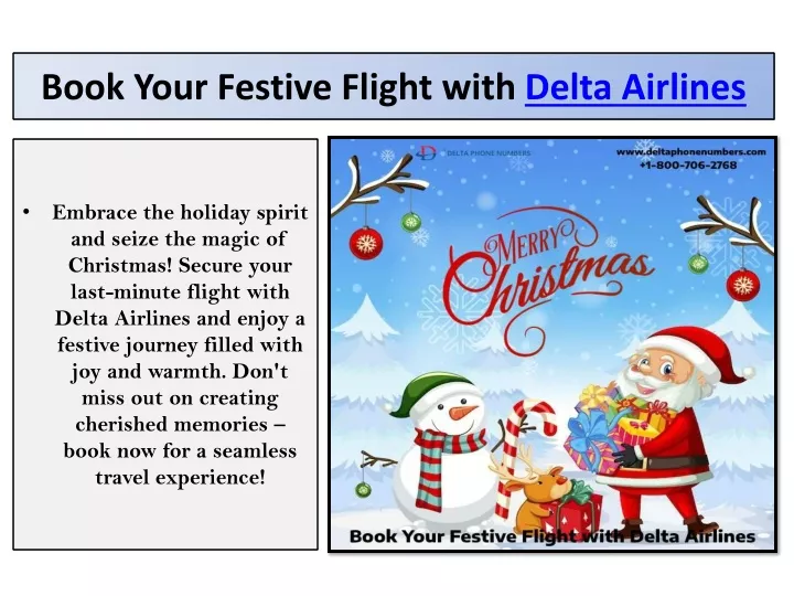book your festive flight with delta airlines