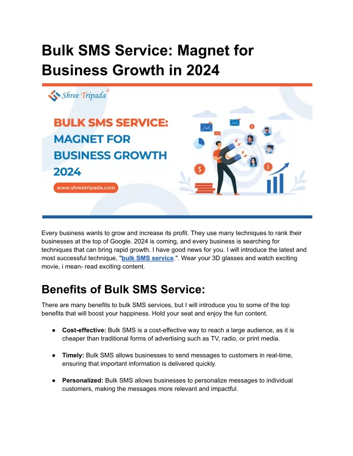 bulk sms service magnet for business growth