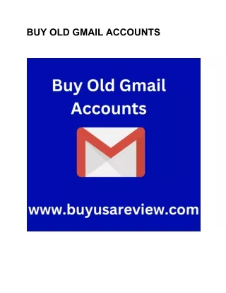 BUY OLD GMAIL ACCOUNTS