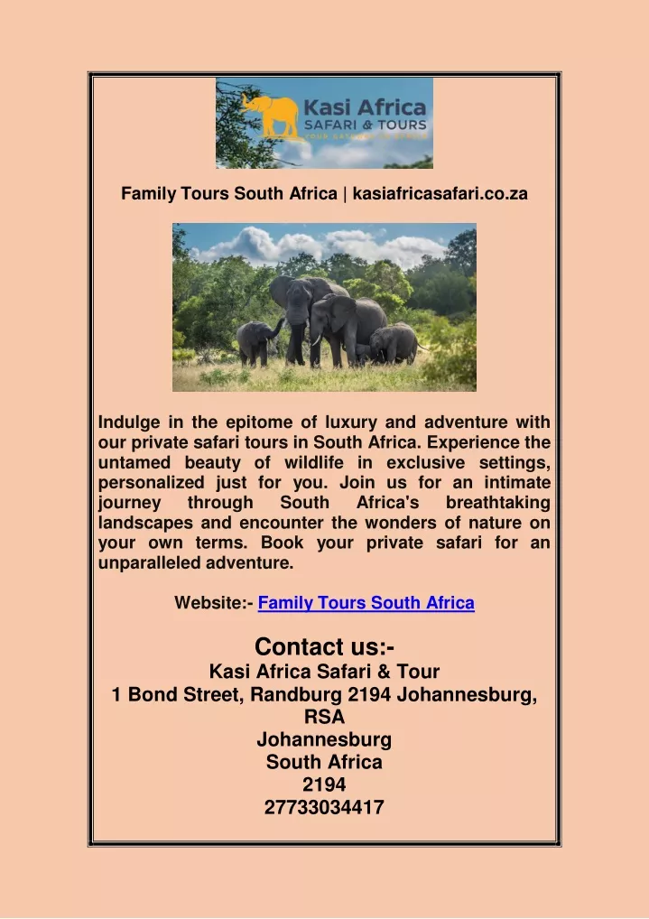 family tours south africa kasiafricasafari co za