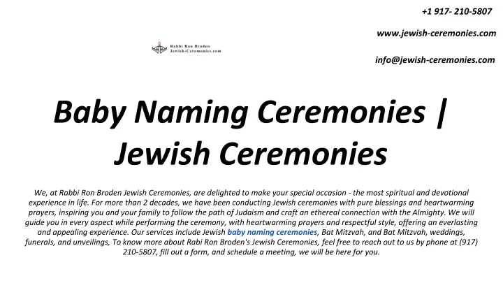 baby naming ceremonies jewish ceremonies